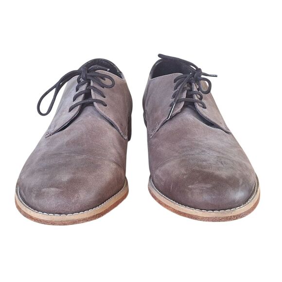 Fabio De Luca Derby Shoes Leather Nubuck Brown Vera Pelle Vero Cuoio Mens 9.5 - Picture 6 of 13